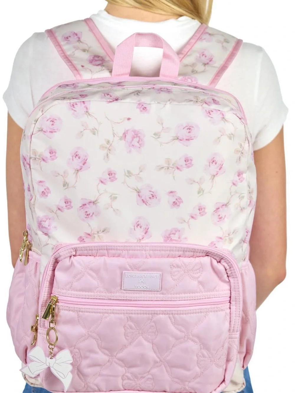 LoveShackFancy × Target - Yoobi Ribbon Rosa Backpack Sterling Dusk $89